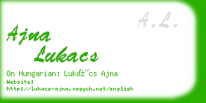 ajna lukacs business card